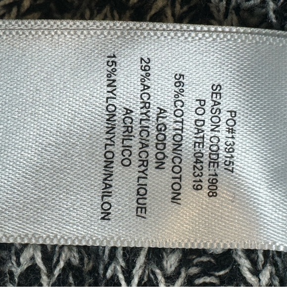 Splendid Gray Color Block Cable Knit Turtleneck Sweater - Picture 5 of 7